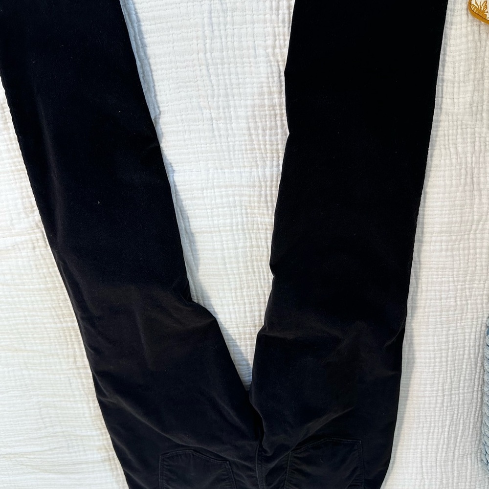 Talbots 10 petite velveteen straight leg five pocket pants. Black - Picture 4 of 6